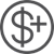 Dollar sign with a plus symbol