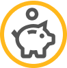 Piggy bank icon