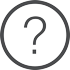 A monochrome depiction of a question mark in a grey circle.