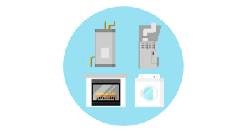 Graphics of kitchen appliances