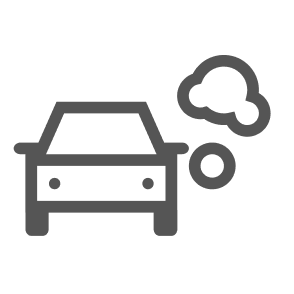 Car emissions icon