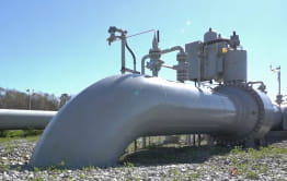 Carbon capture, utilization and storage equipment outdoors.