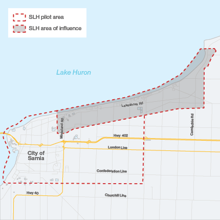 Southern Lake Huron project map