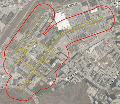 Overlea Station Relocation Project Map