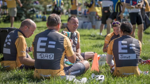 Enbridge Gas employees in the community bike ride