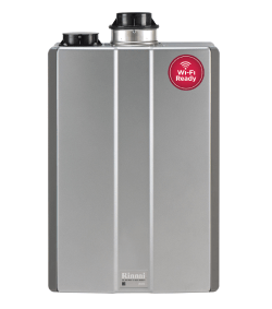 Rinnai super high efficiency series featuring Intelligent Recirculation™ technology: tankless water heater