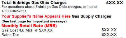 Monthly Retail Rate Bill Example