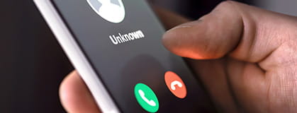 Phone call from unknown number