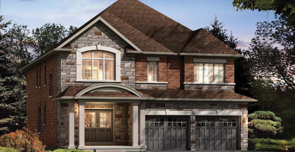 Exterior of large brown house