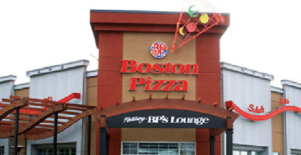 Exterior of Boston Pizza