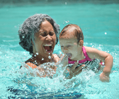 Natural gas heated pool