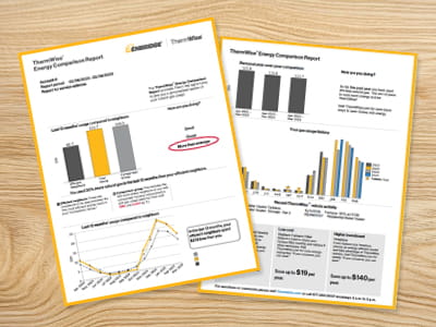 Energy Comparison Report example